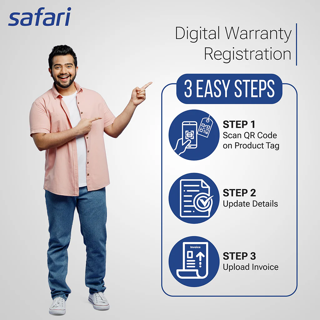 Safari Flo Secure Teal Trolley Bag with 360° Wheels - Image 25