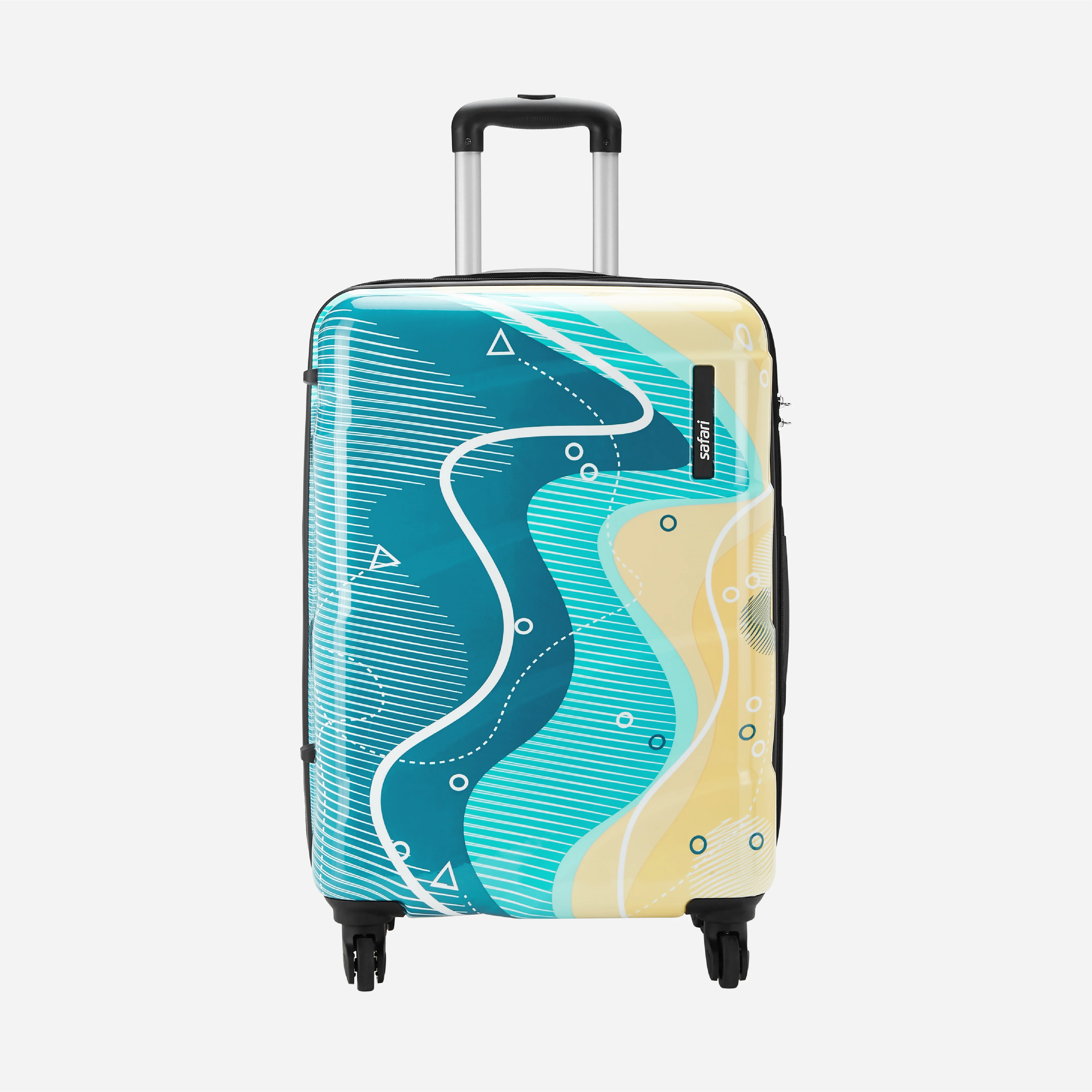 Safari Coastline Printed Trolley Bag with Anti Theft Zipper - Image 10