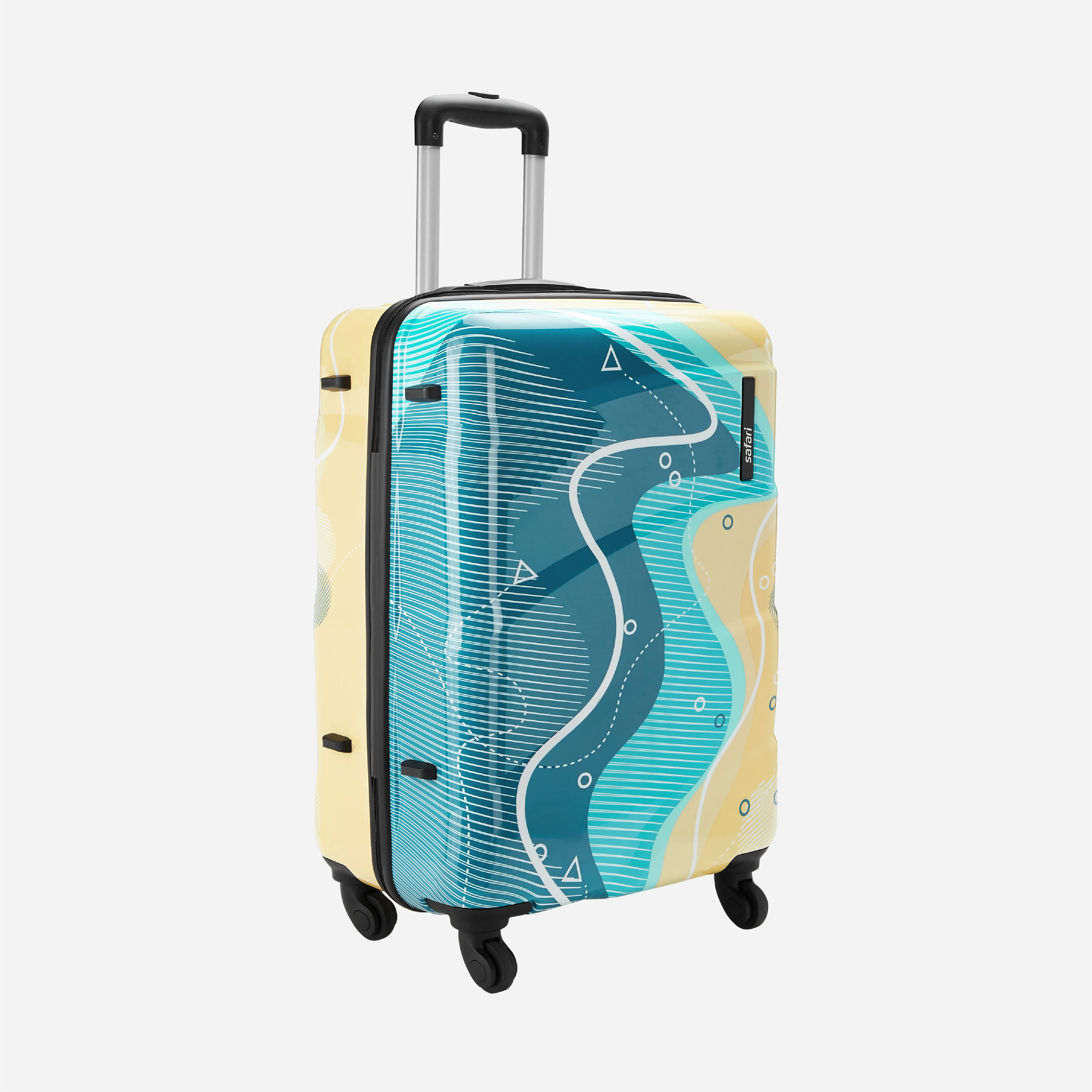 Safari Coastline Printed Trolley Bag with Anti Theft Zipper - Image 11