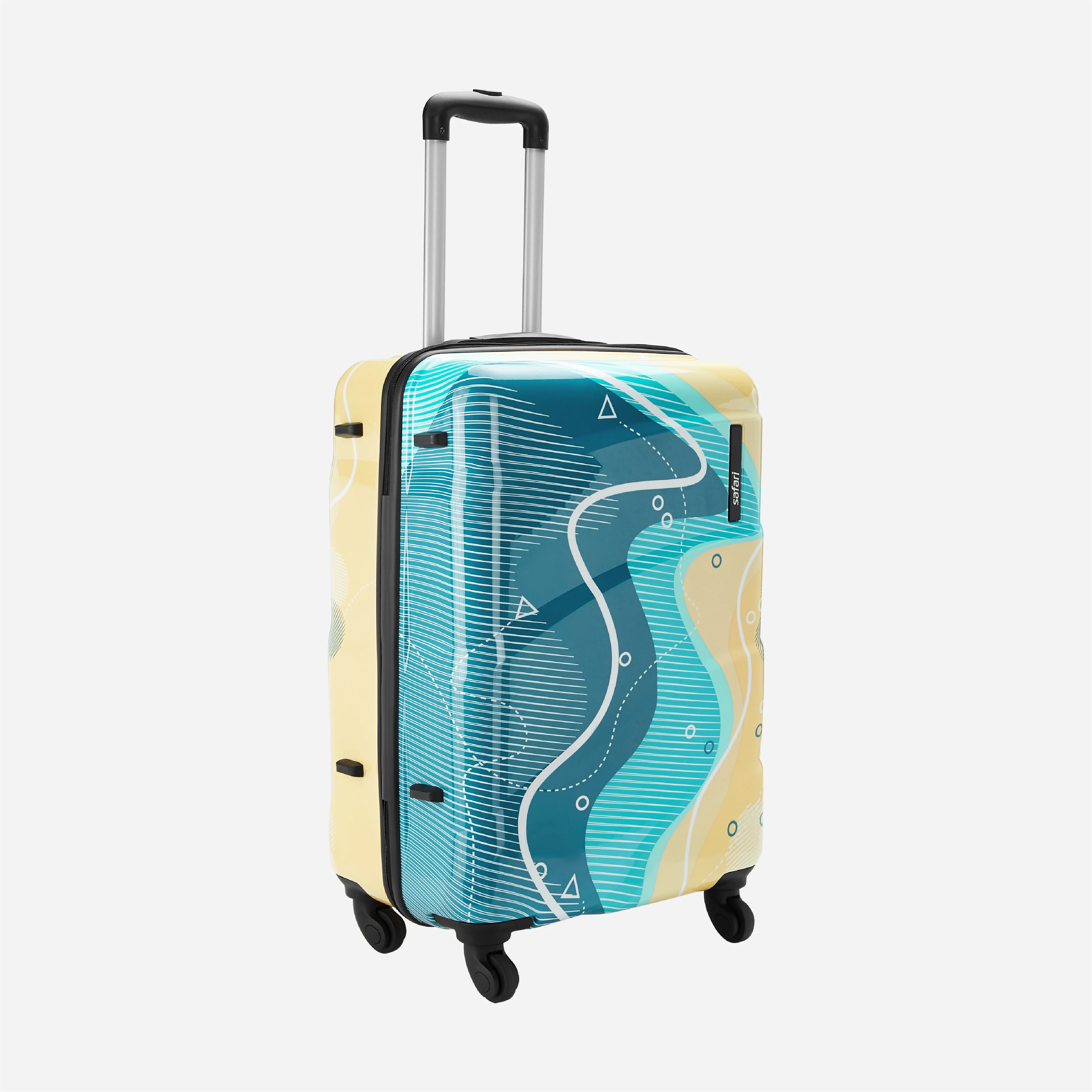 Safari Coastline Printed Trolley Bag with Anti Theft Zipper - Image 4