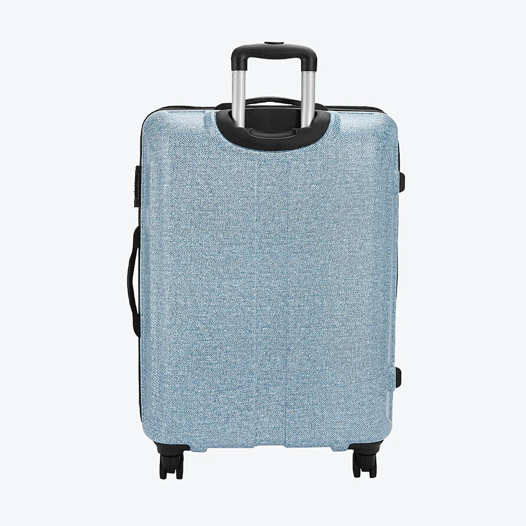 Safari Denim Pro Blue Trolley Bag with Dual Wheels - Image 21