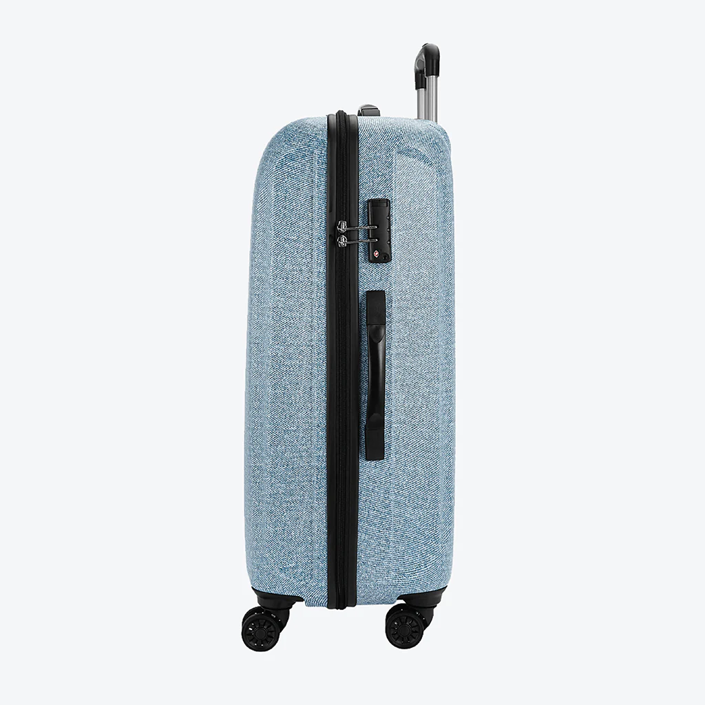 Safari Denim Pro Blue Trolley Bag with Dual Wheels - Image 22