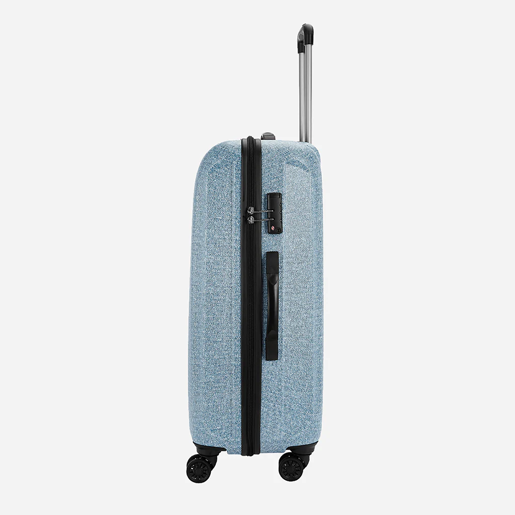 Safari Denim Pro Blue Trolley Bag with Dual Wheels - Image 6